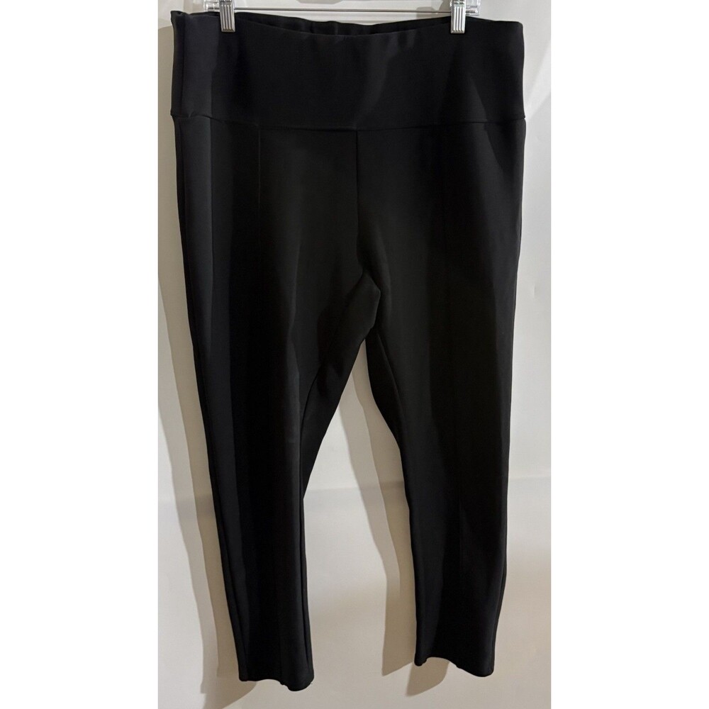 MAZE Women’s Plus Size 2X Black Solid Ankle Leggings